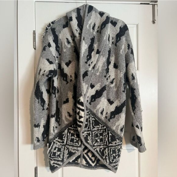 Anthropologie💗Llama Knit Cardigan Small Medium Alpaca Akemi + Kin - Picture 9 of 11